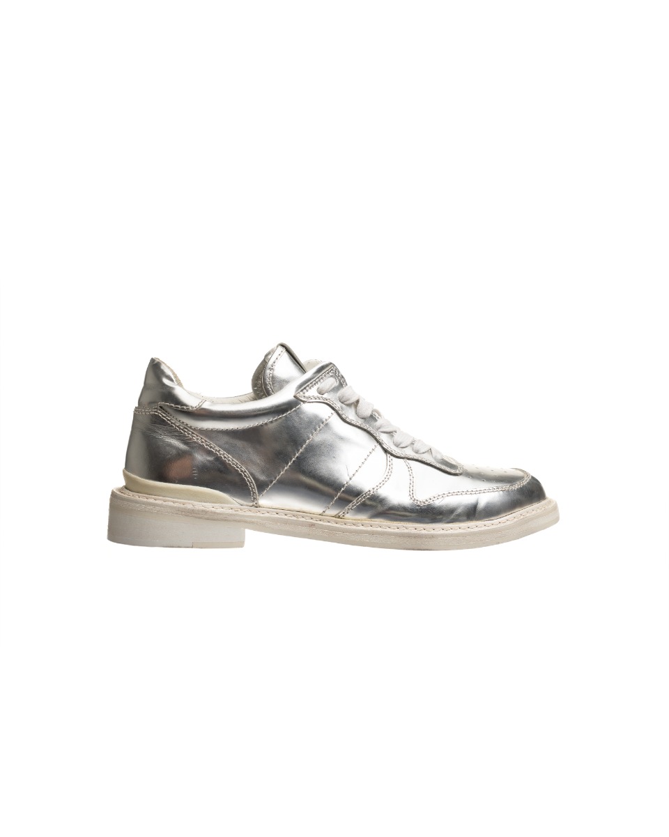 Maison Mihara Yasuhiro Wayne metallic silver derby sneakers thumbnail