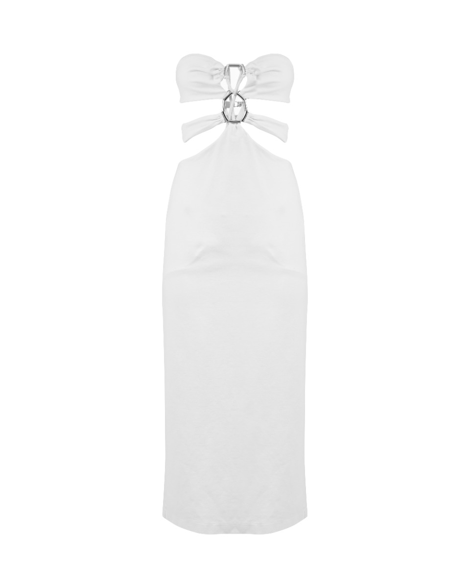 MISBHV 1-OF-1 metal frame open back white dress thumbnail