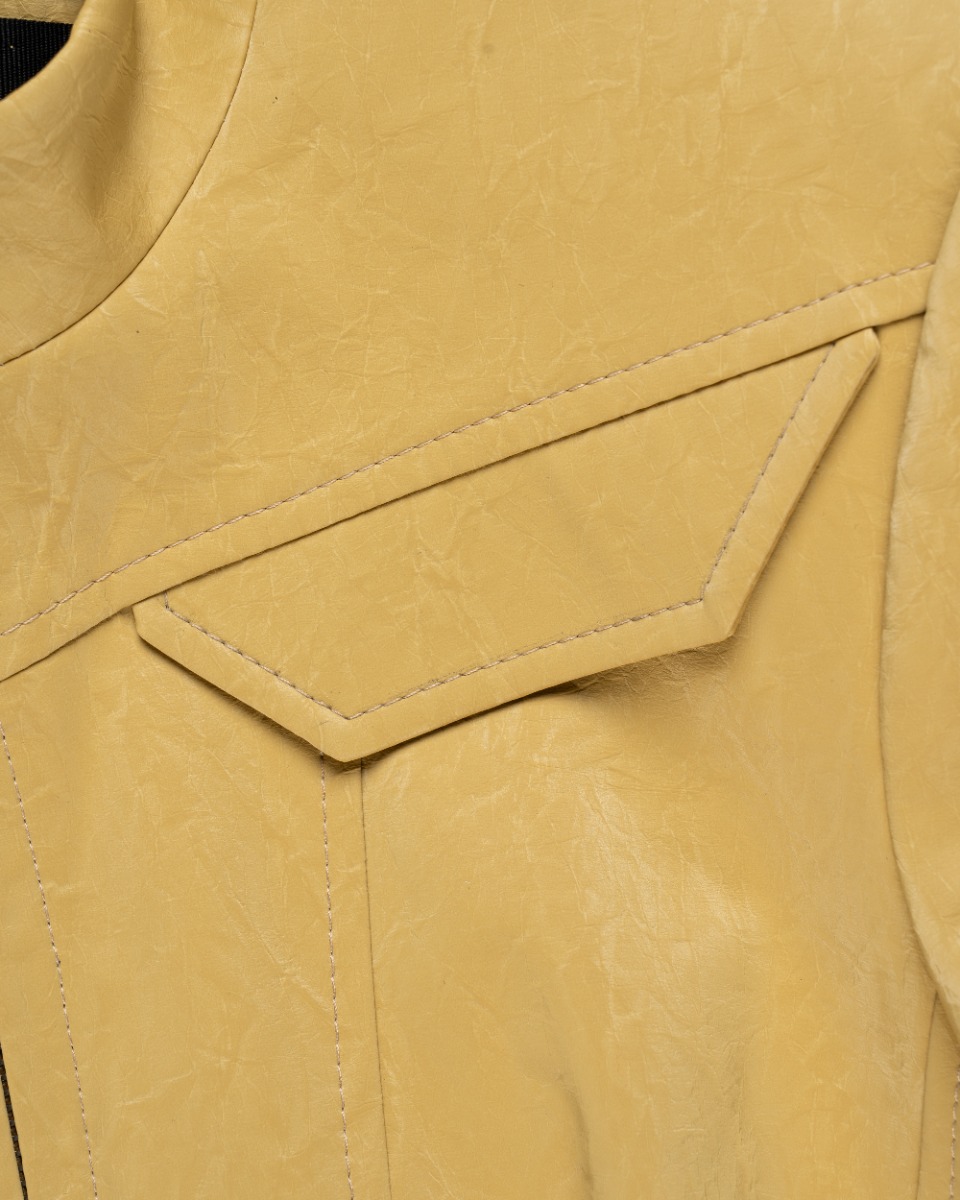 MISBHV corset Gelb faux-leather jacket thumbnail