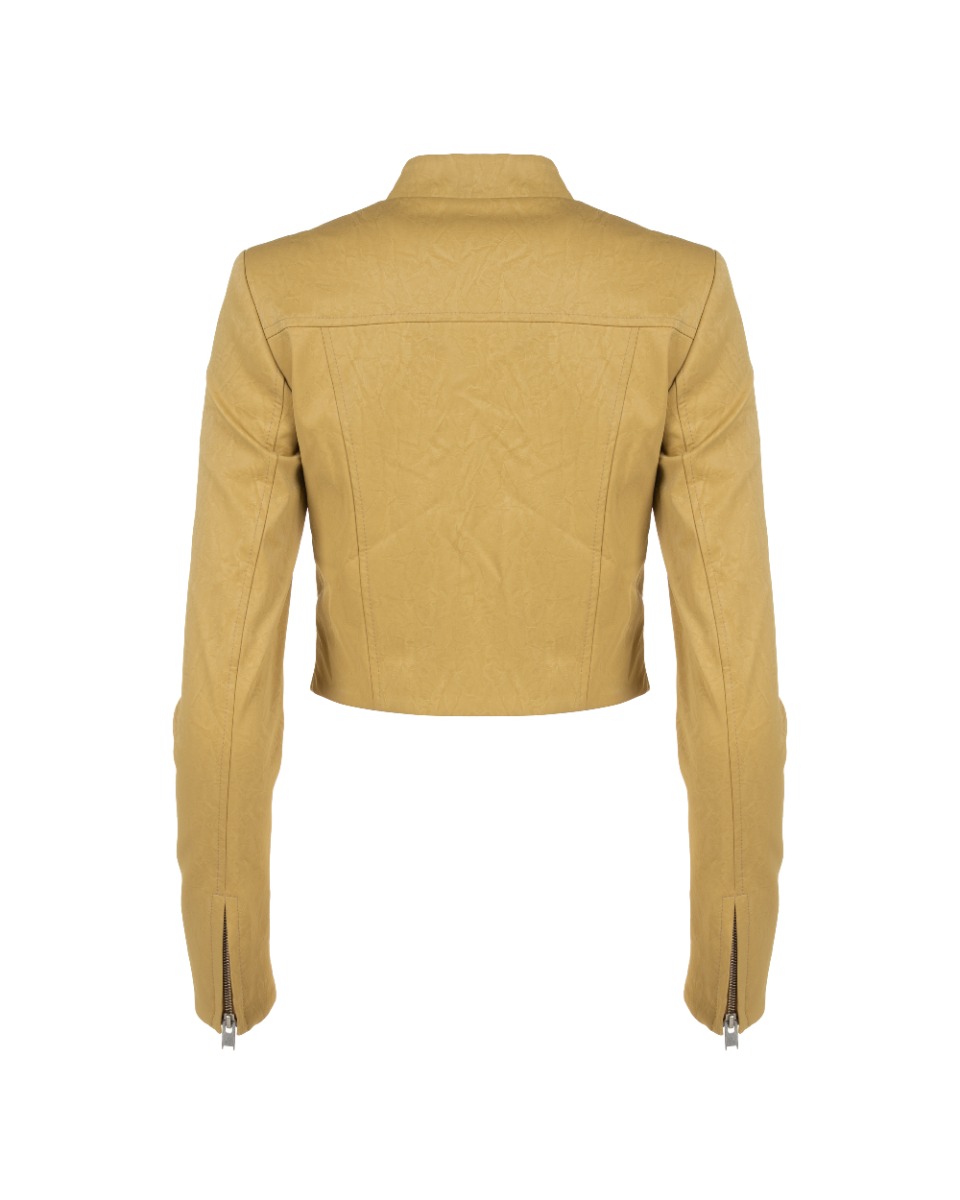 MISBHV corset Gelb faux-leather jacket thumbnail