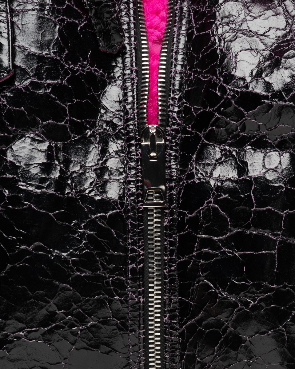 MISBHV crinkled faux-shearling pilot jacket thumbnail