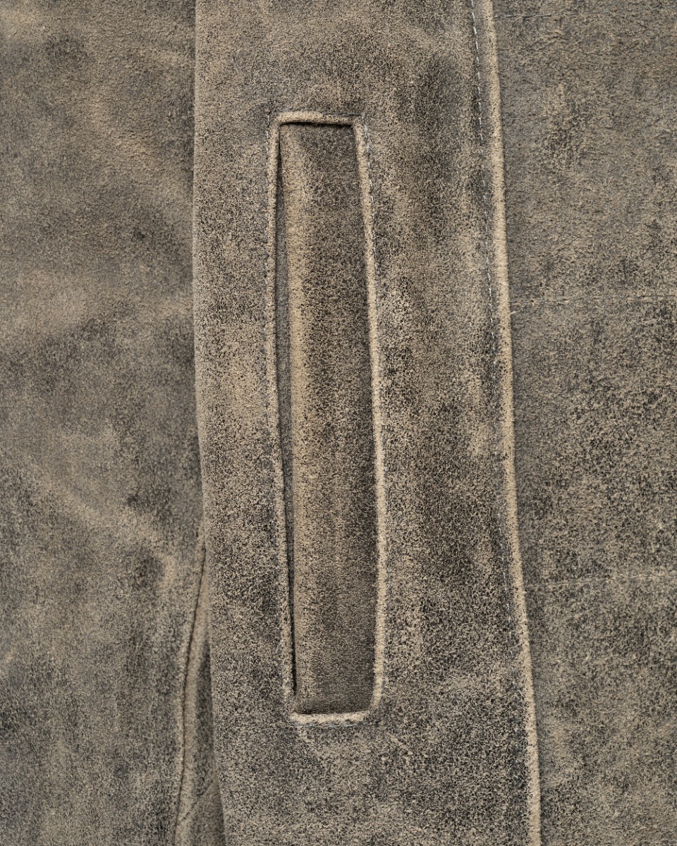 MISBHV faux-suede cracked biker jacket thumbnail