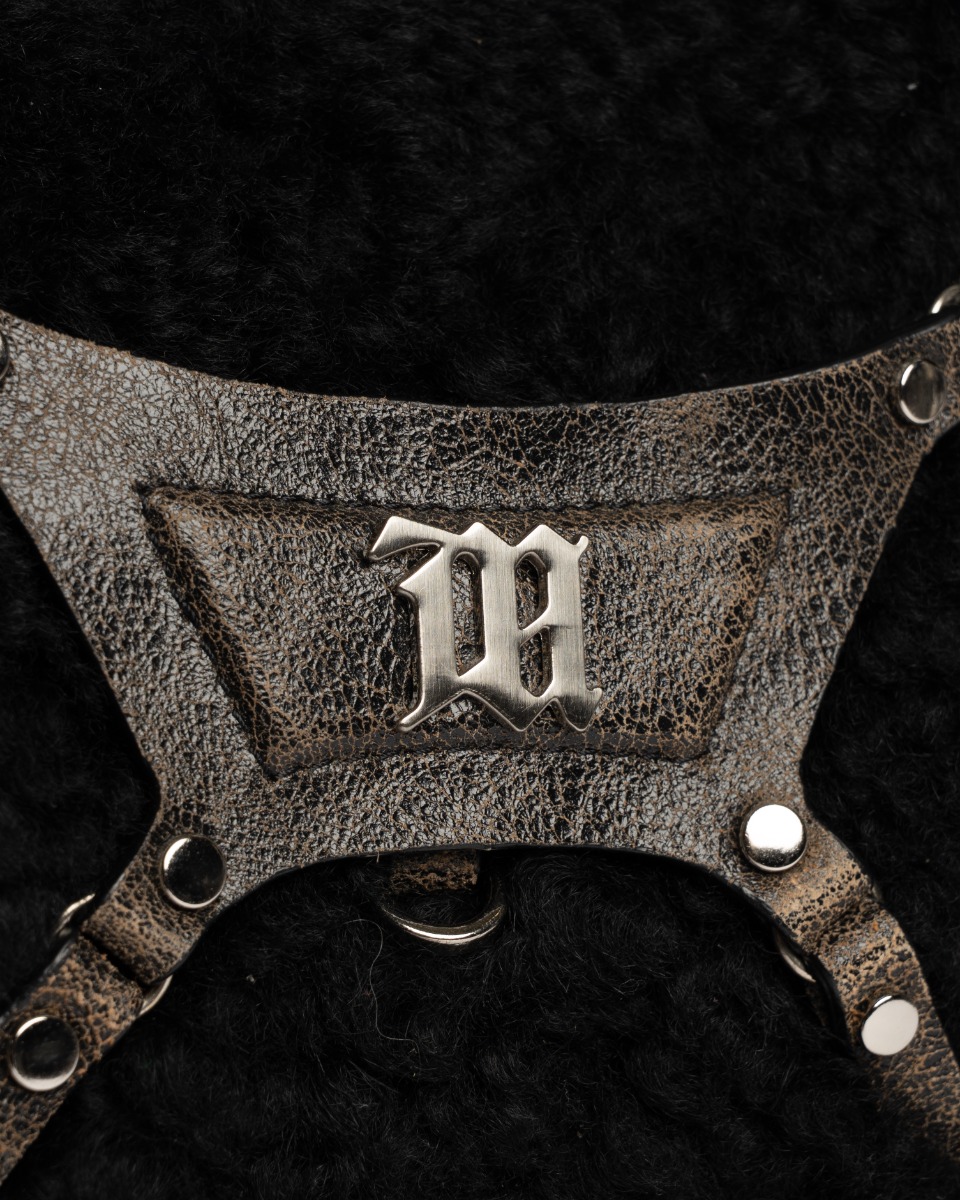 MISBHV Fetish brown shearling shoulder bag thumbnail