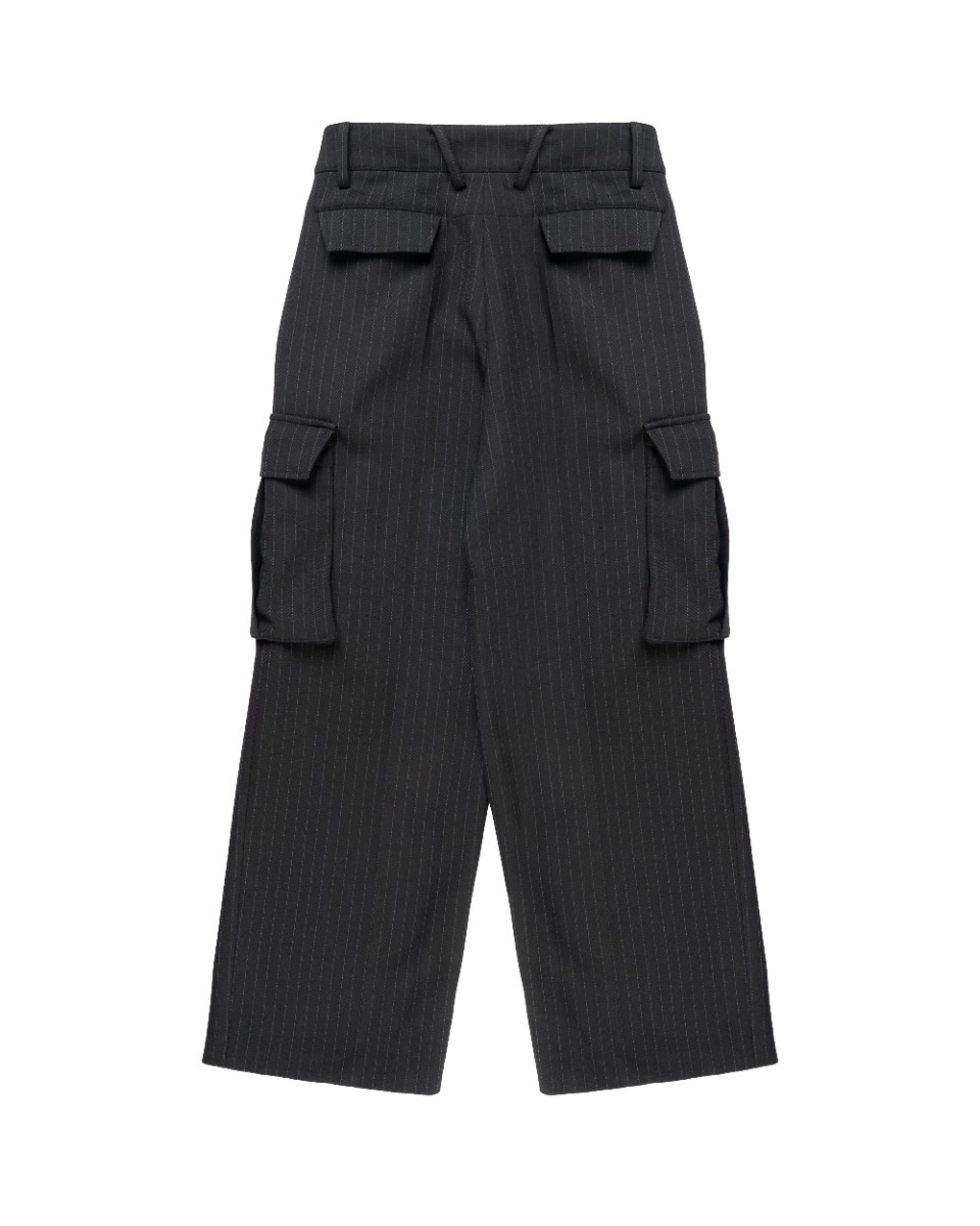 MISBHV grey striped cargo pants thumbnail