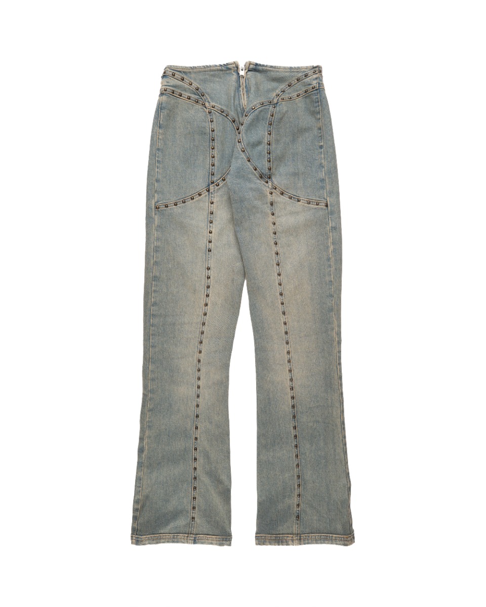 MISBHV Lara studded lace-up denim pants thumbnail