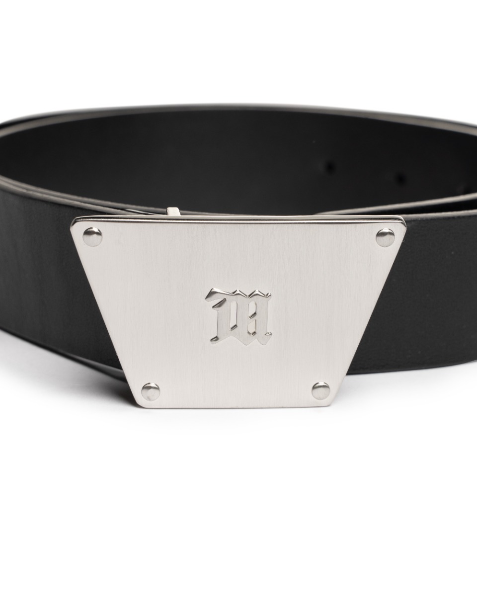 MISBHV metal frame gothic logo black belt thumbnail