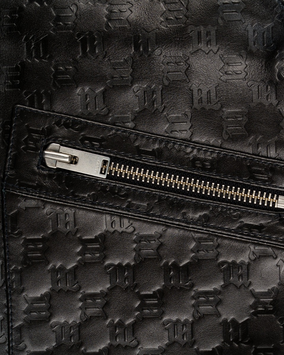 MISBHV monogram-embossed leather vest thumbnail