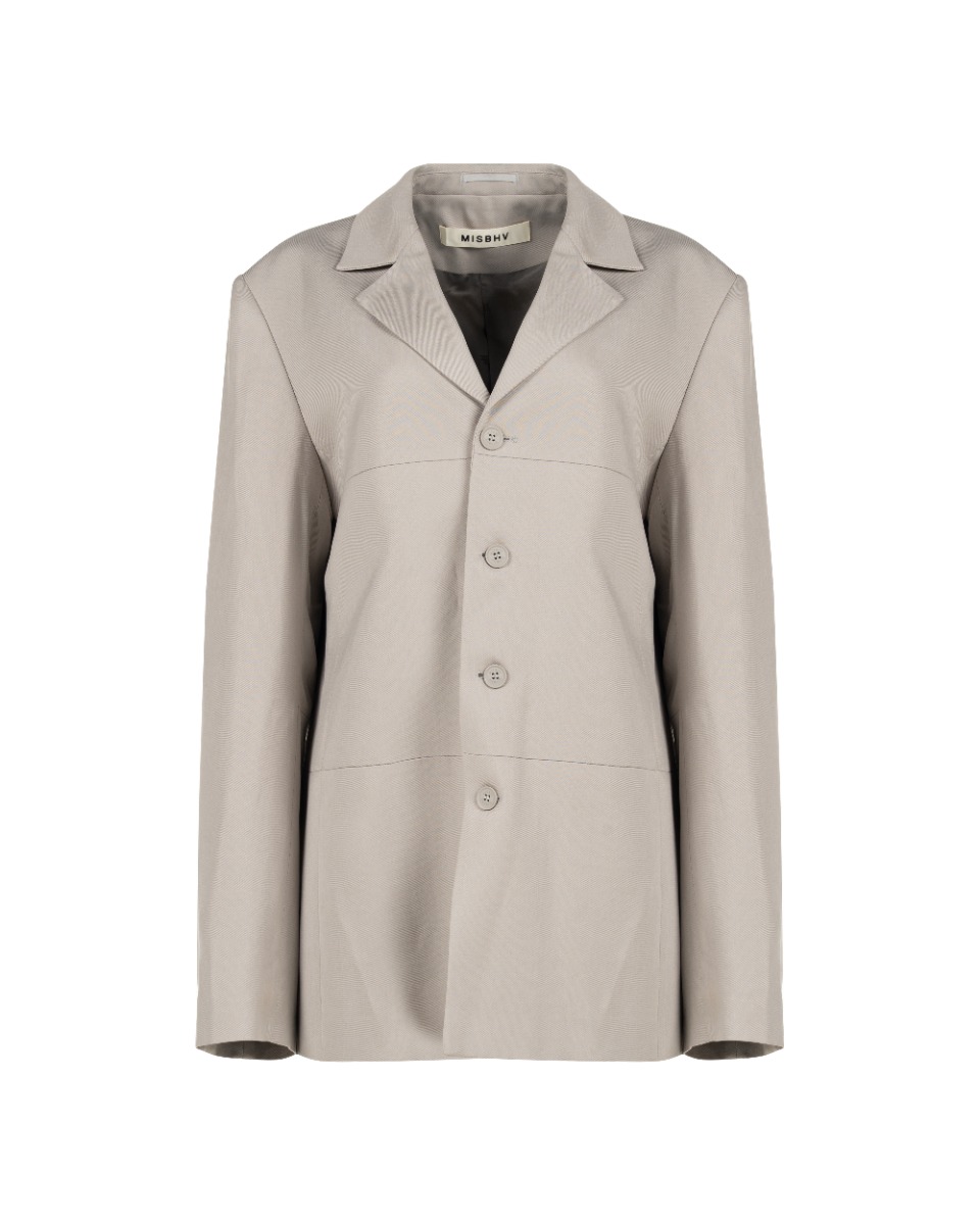 MISBHV Taupe beige oversized blazer jacket thumbnail