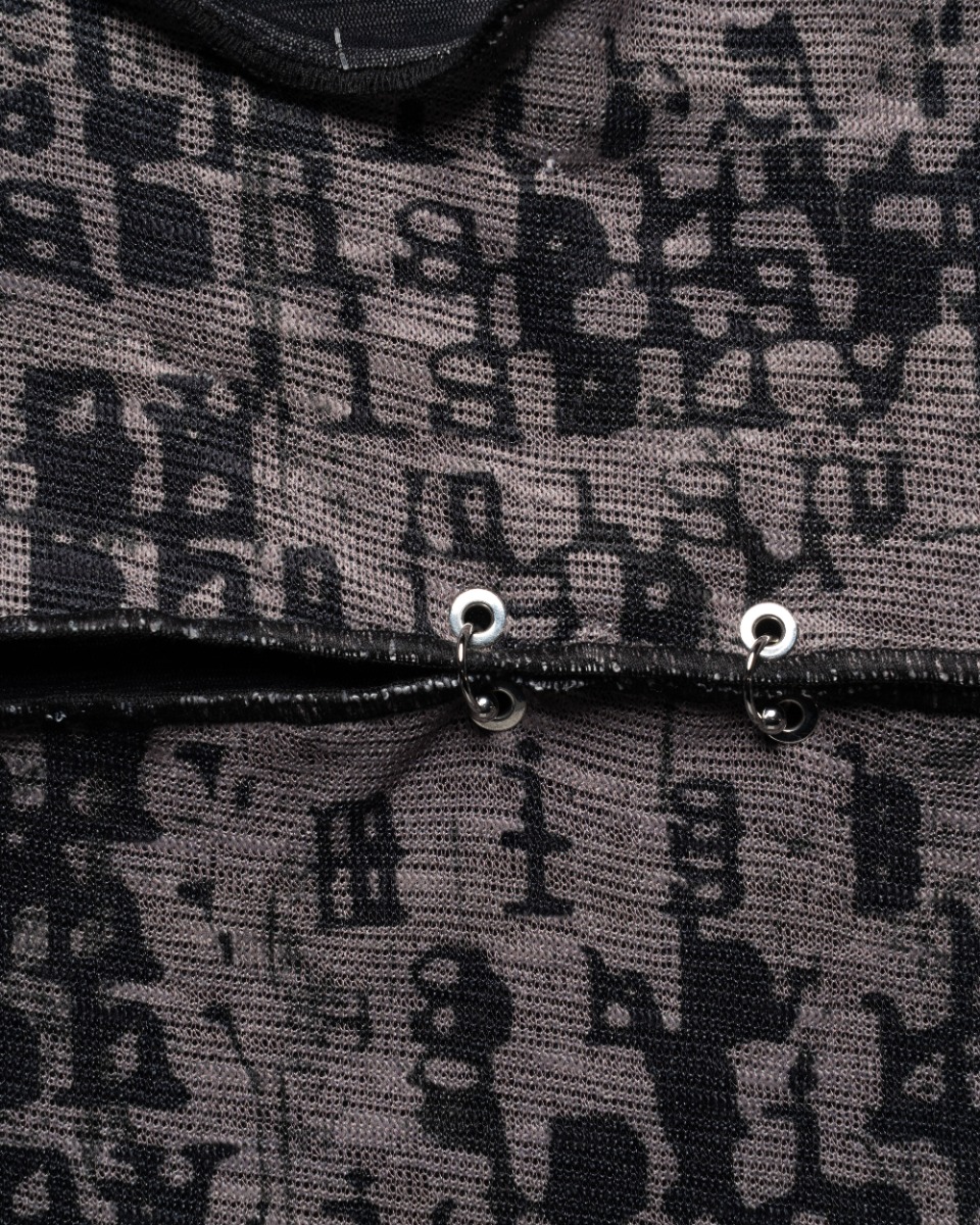 MISBHV Typewriter Taupe pierced long-sleeve t-shirt thumbnail