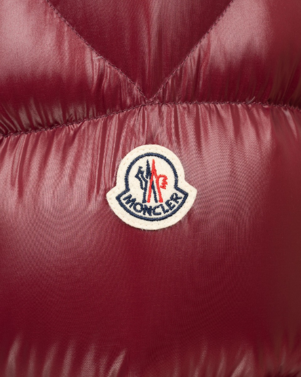 Moncler Lunetiere burgundy down jacket thumbnail