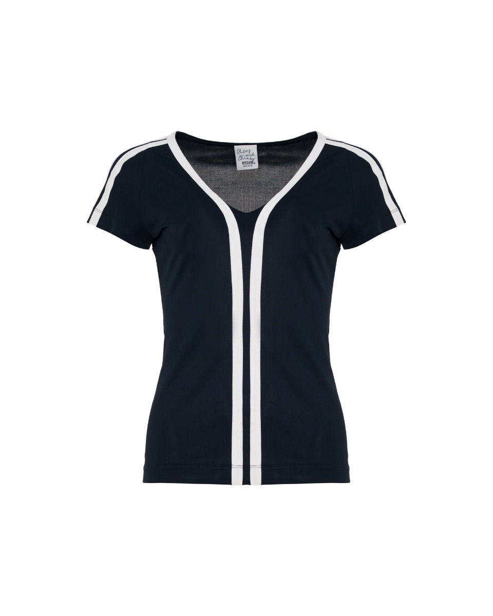 Moschino "Cheap and Chic by Moschino" double-striped top thumbnail