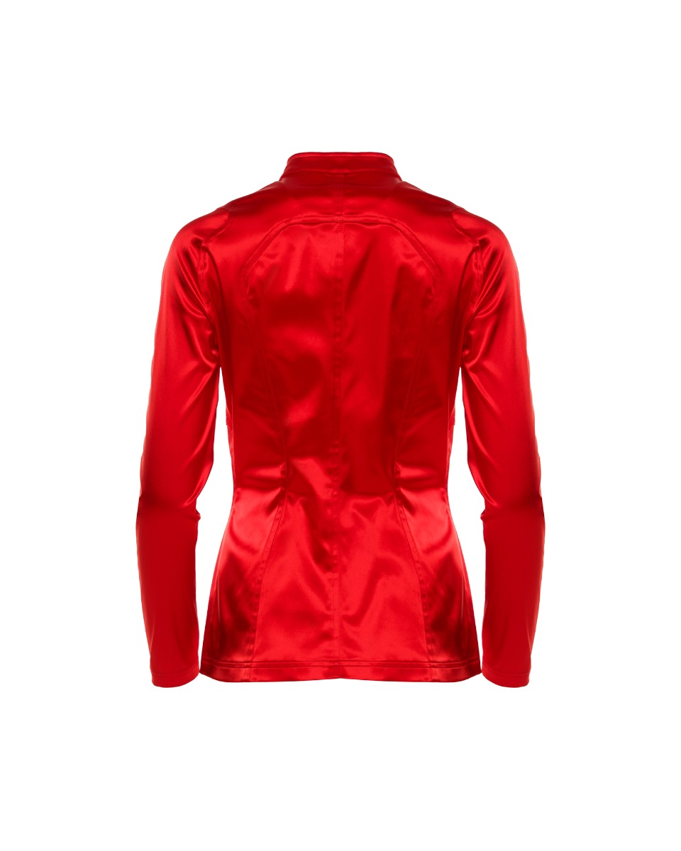 Mugler Trademark red satin tang jacket thumbnail