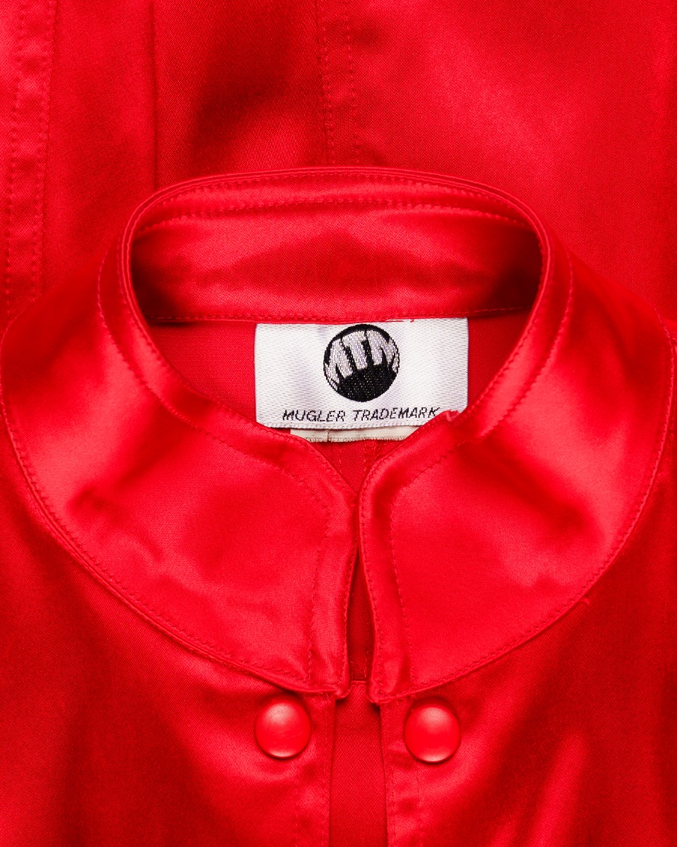 Mugler Trademark red satin tang jacket thumbnail