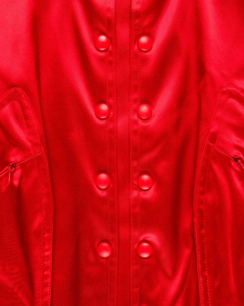 Mugler Trademark red satin tang jacket thumbnail