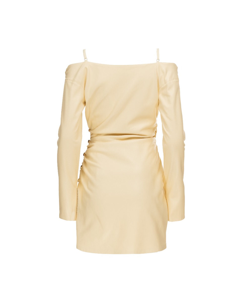 Nanushka Moha cold-shoulder vegan leather dress thumbnail