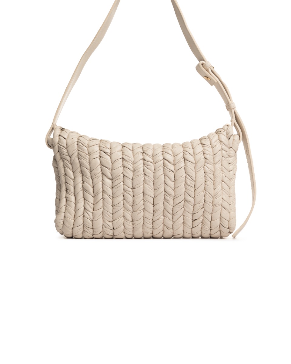 Nanushka The Square press-stud cream white shoulder bag thumbnail