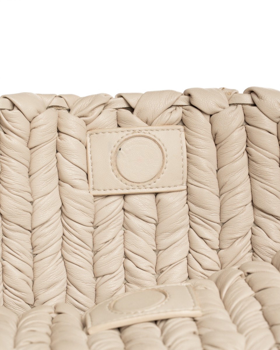 Nanushka The Square press-stud cream white shoulder bag thumbnail