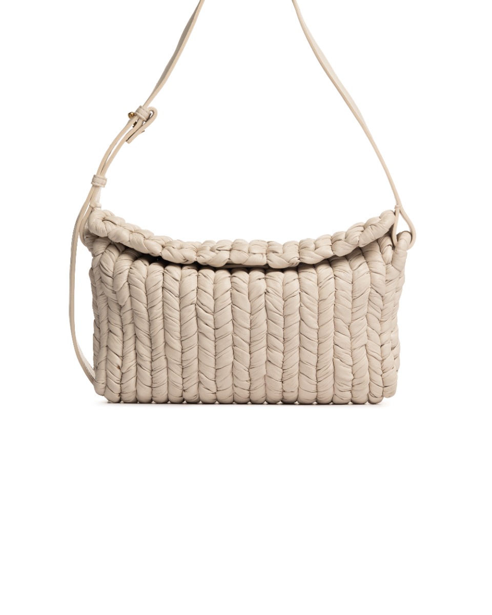 Nanushka The Square press-stud cream white shoulder bag thumbnail