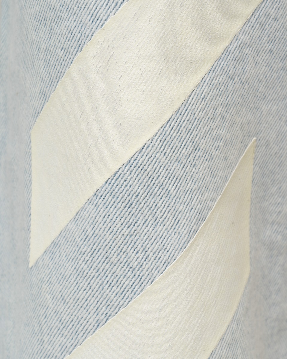 Off-White diag stripe printed denim pants thumbnail