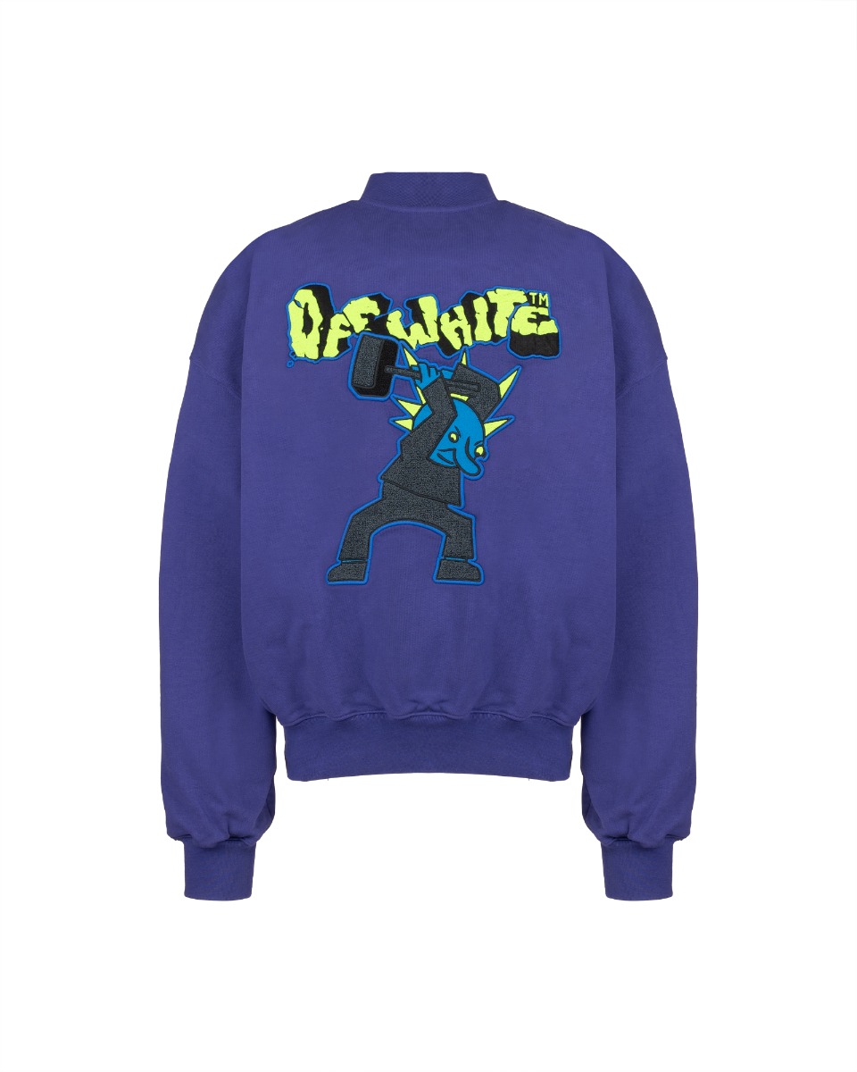 Off-White Hammer purple crewneck sweatshirt thumbnail
