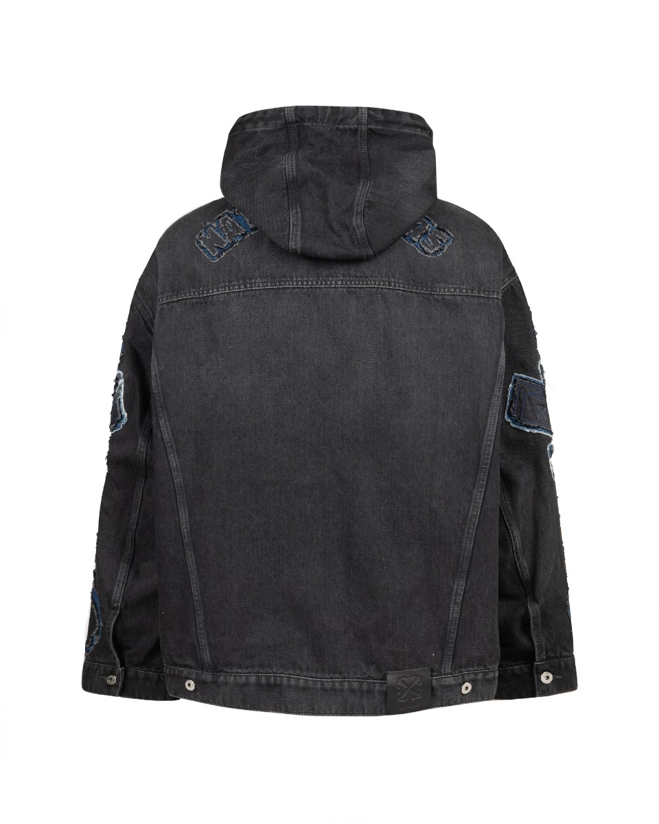 Off-White Nature Lover denim hooded jacket thumbnail