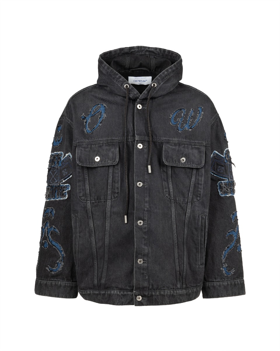 Off-White Nature Lover denim hooded jacket thumbnail