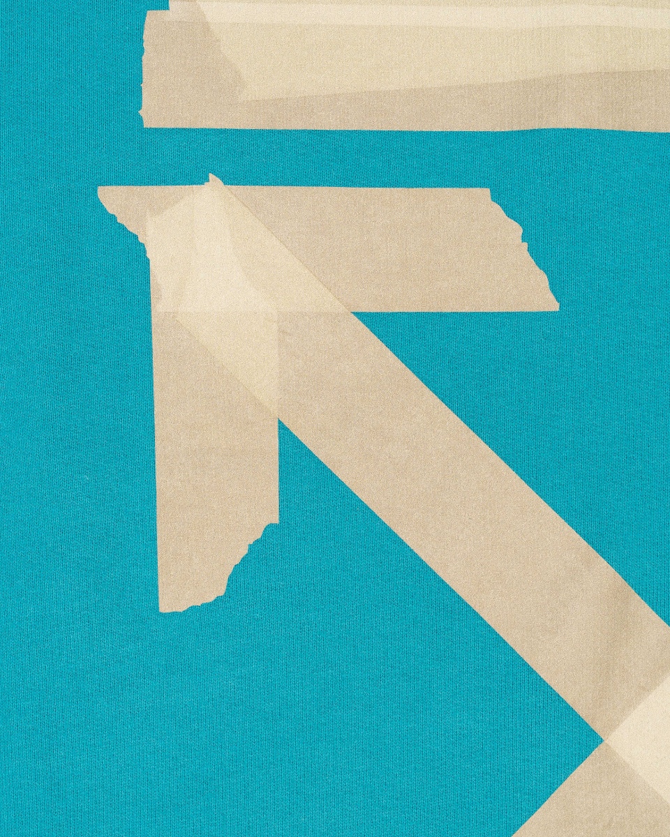 Off-White Tape Diag Arrow turquoise crewneck sweatshirt thumbnail