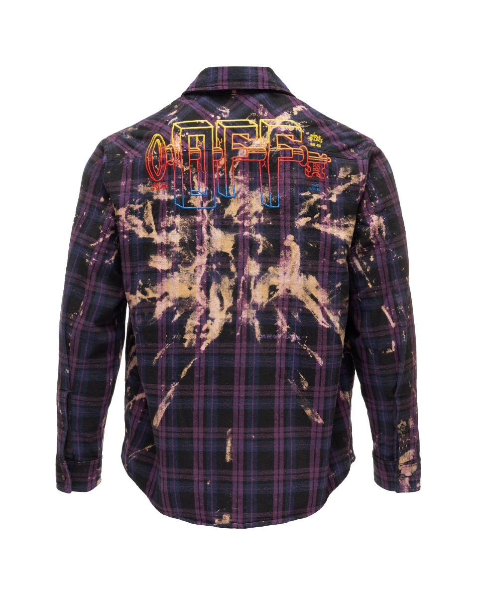 Off-White x Murder Bravado "Crystal Kiss" purple flannel shirt thumbnail
