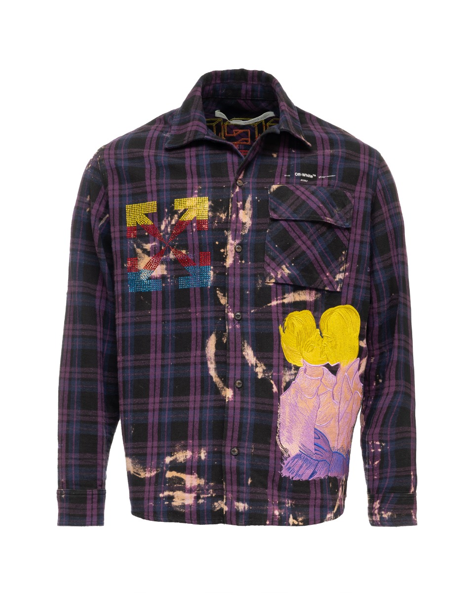 Off-White x Murder Bravado "Crystal Kiss" purple flannel shirt thumbnail