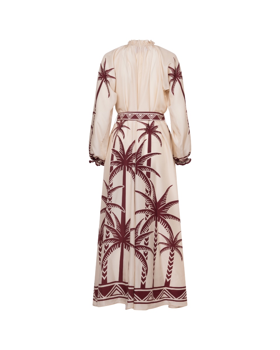 La DoubleJ Cerere belted printed silk-voile maxi dress thumbnail