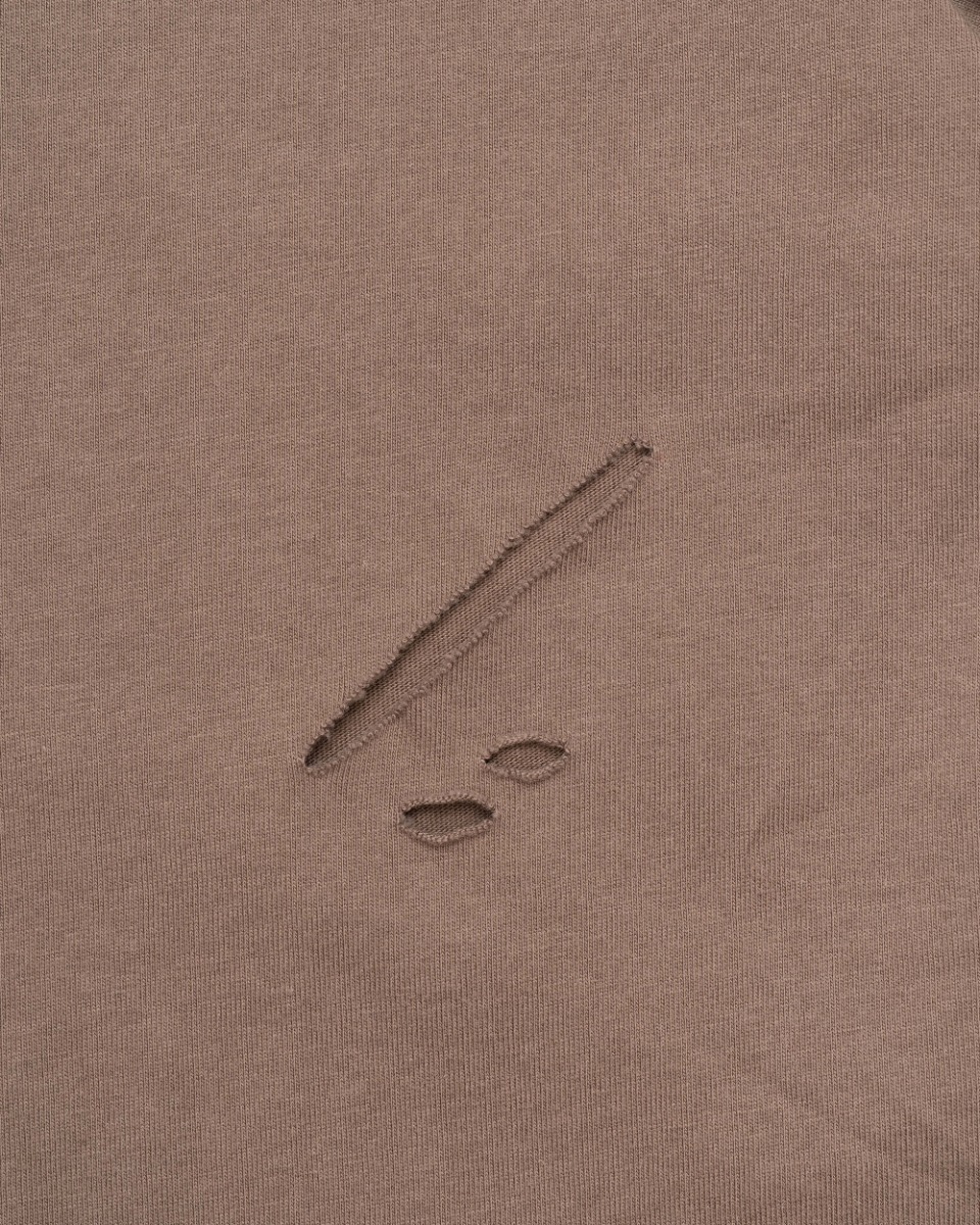 Balenciaga Unifit Caps Logo distressed oversized brown t-shirt thumbnail