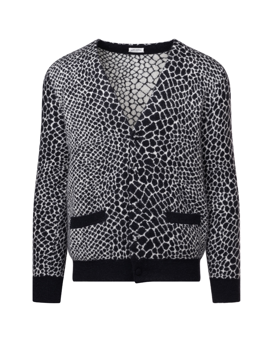 Saint Laurent Leopard pattern cardigan sweater thumbnail