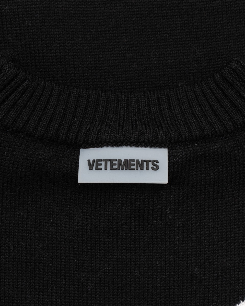 Vetements Intarsia logo knitted crewneck sweater thumbnail