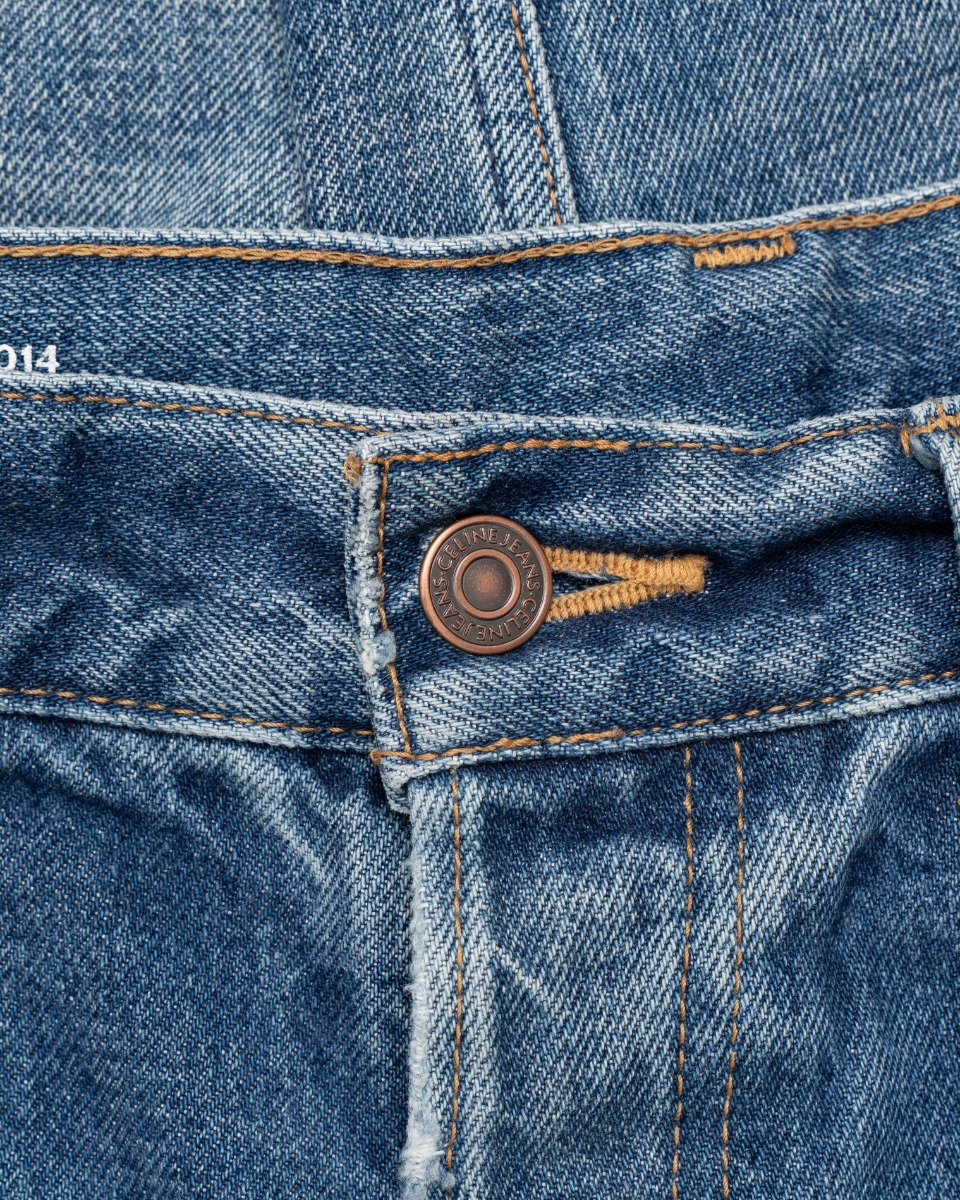 Celine Indigo thrashed blowout denim pants thumbnail