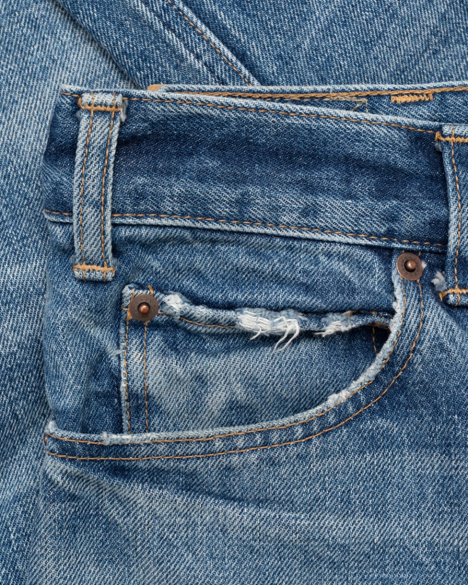 Celine Indigo thrashed blowout denim pants thumbnail