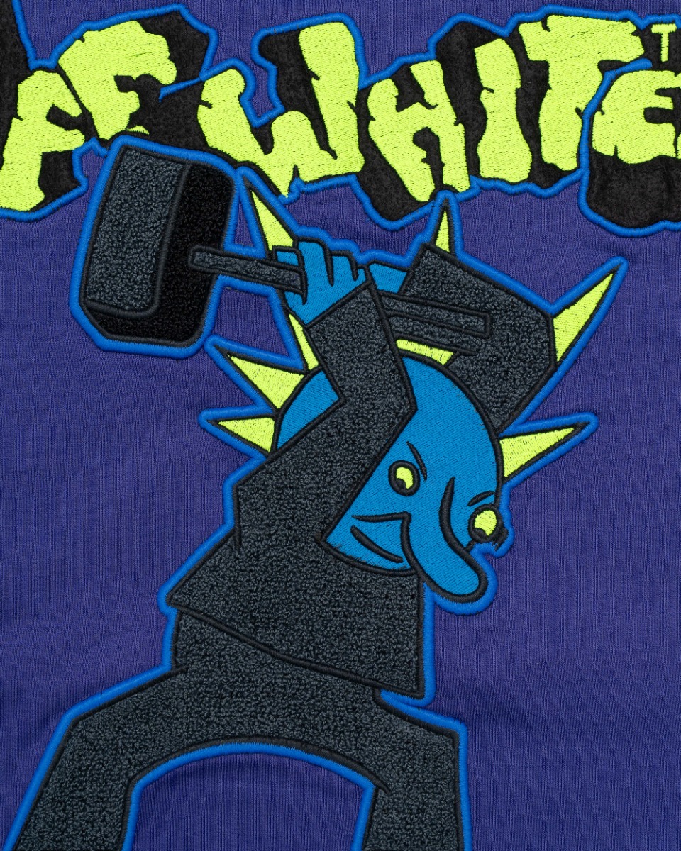 Off-White Hammer purple crewneck sweatshirt thumbnail