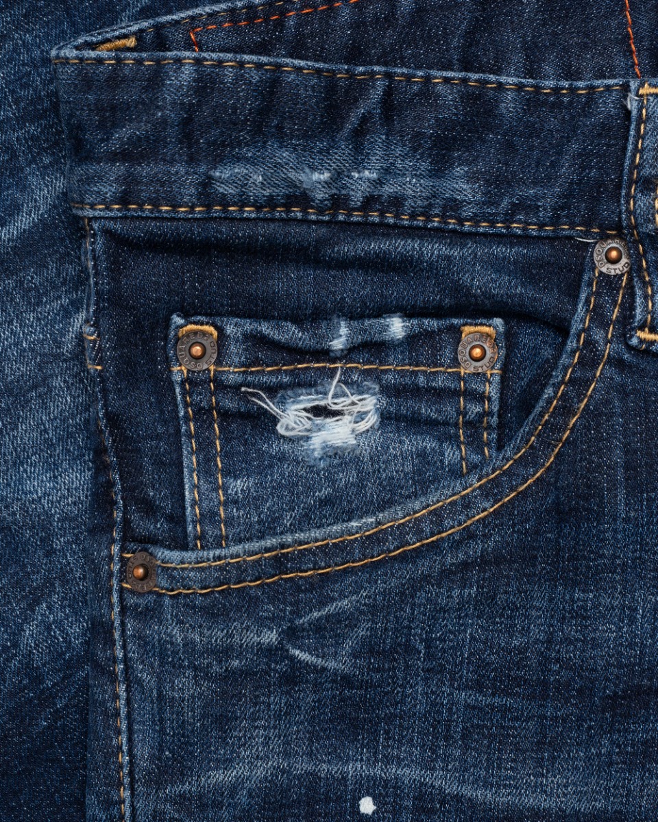 Dsquared2 splattered low waist denim pants - M thumbnail