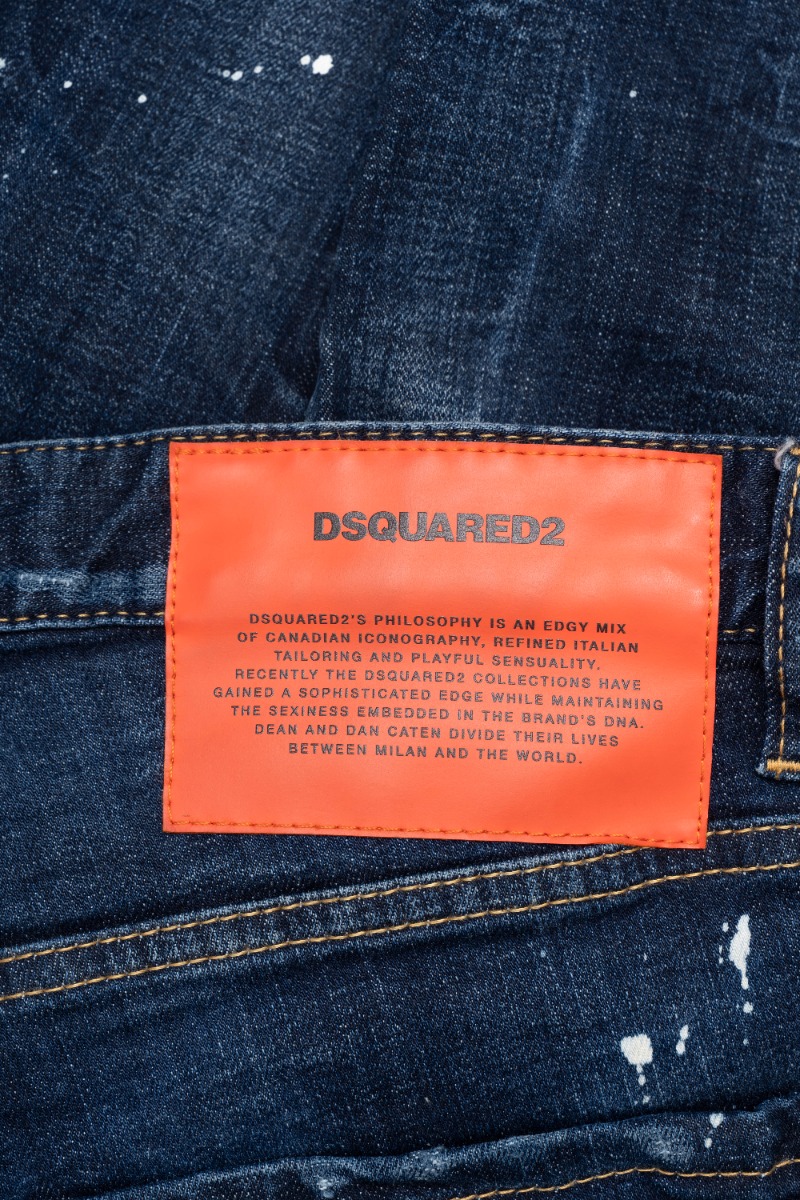 Dsquared2 splattered low waist denim pants - M thumbnail