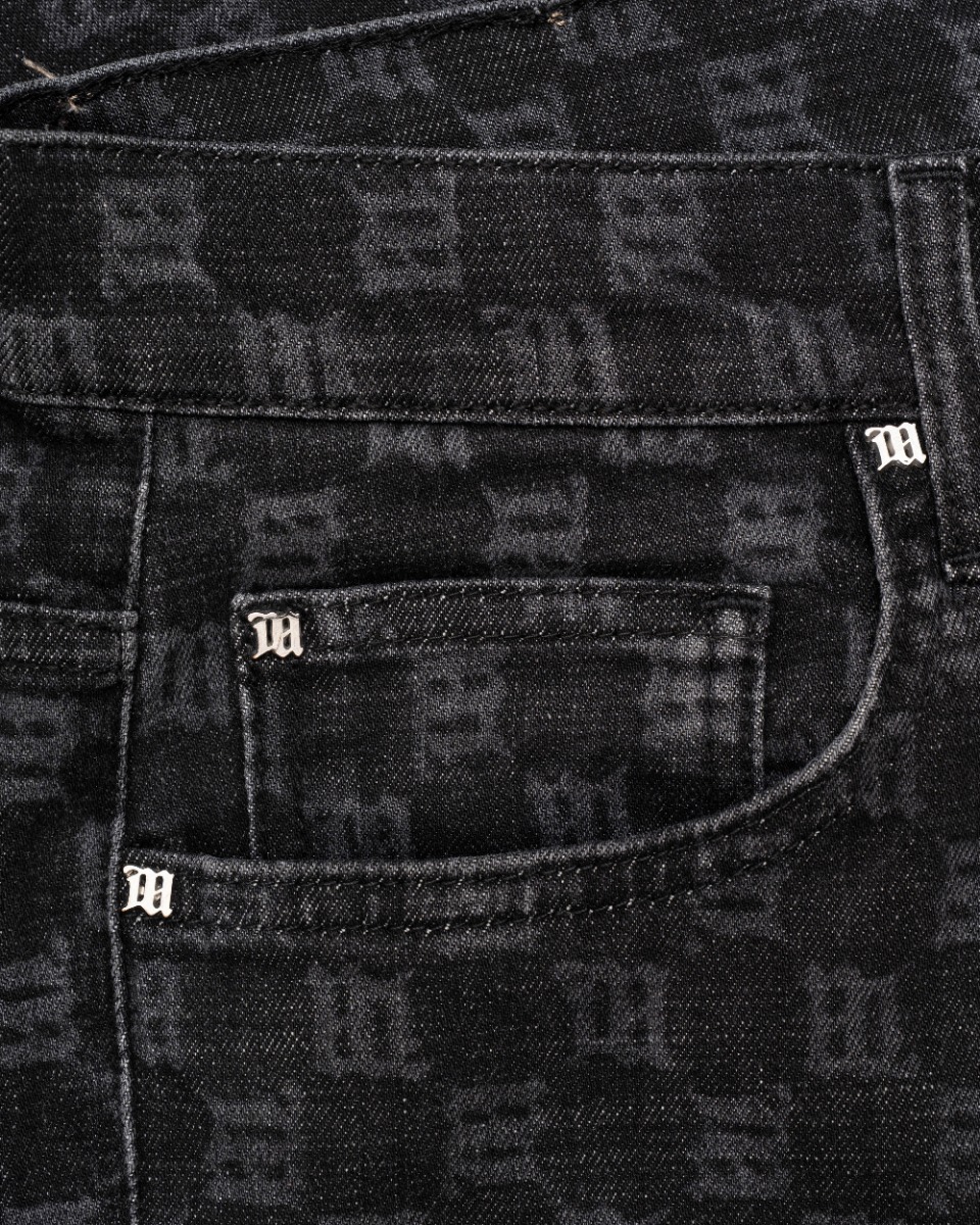 MISBHV monogram dark wash denim pants - 32 thumbnail