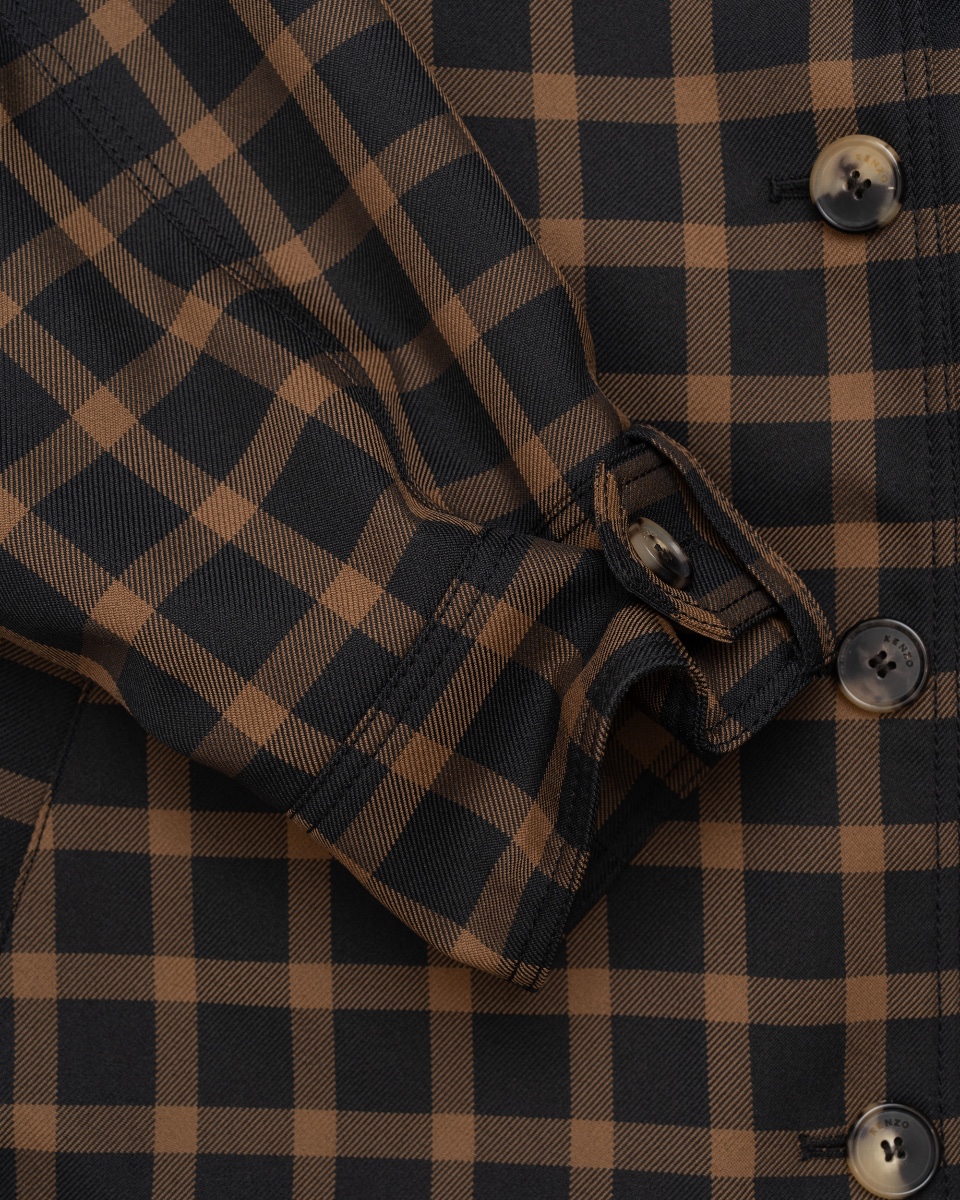 Kenzo Gingham checked belted coat thumbnail