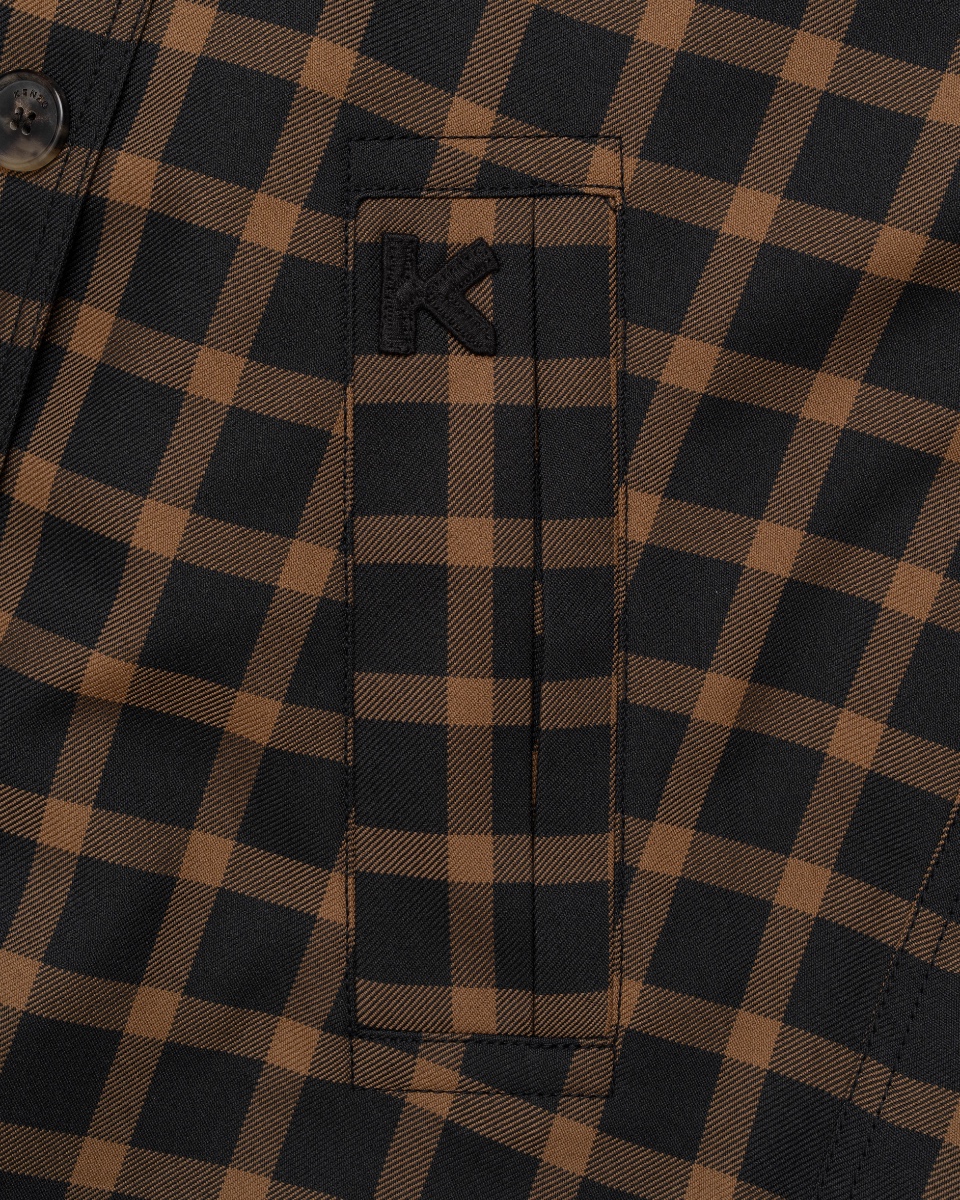 Kenzo Gingham checked belted coat thumbnail