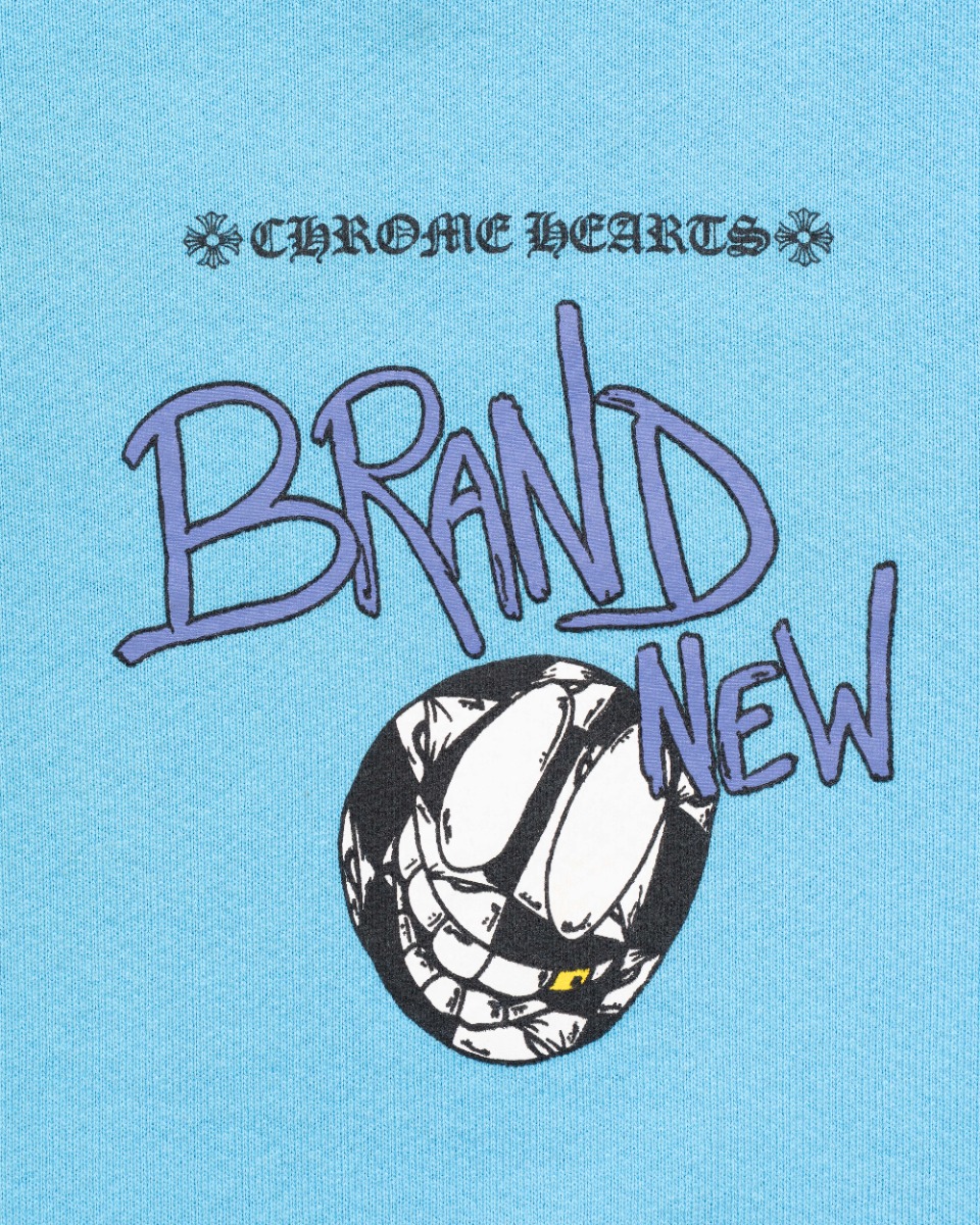 Chrome Hearts x Matty Boy "Brand New Brain"light blue crewneck sweatshirt thumbnail