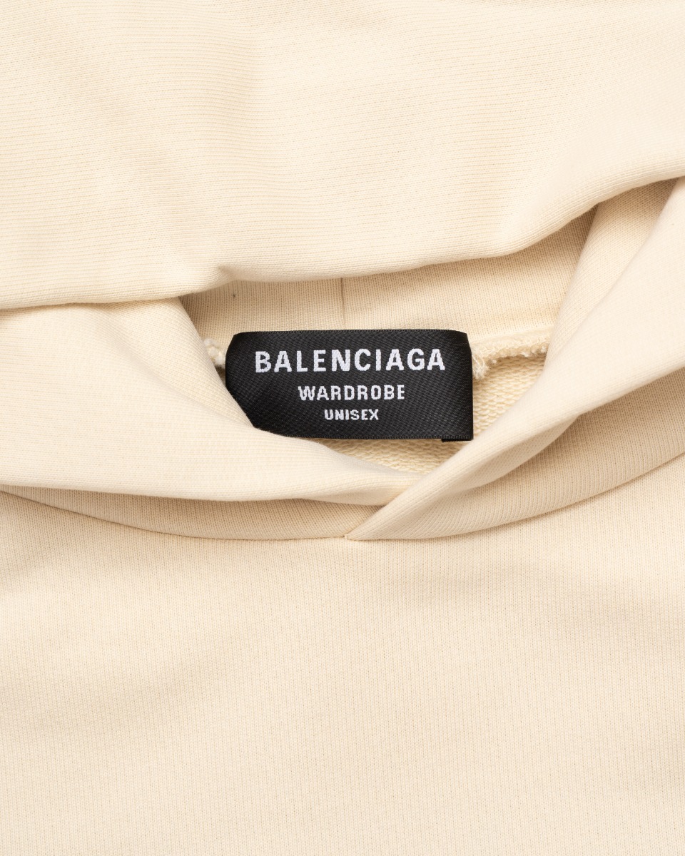 Balenciaga Political Campaign logo oversized cream hoodie thumbnail