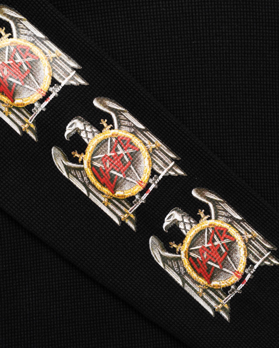 Supreme x Slayer waffle black cotton crewneck sweatshirt thumbnail