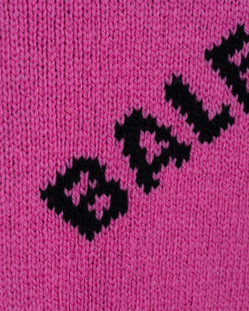 Balenciaga pink all-over logo sweater thumbnail
