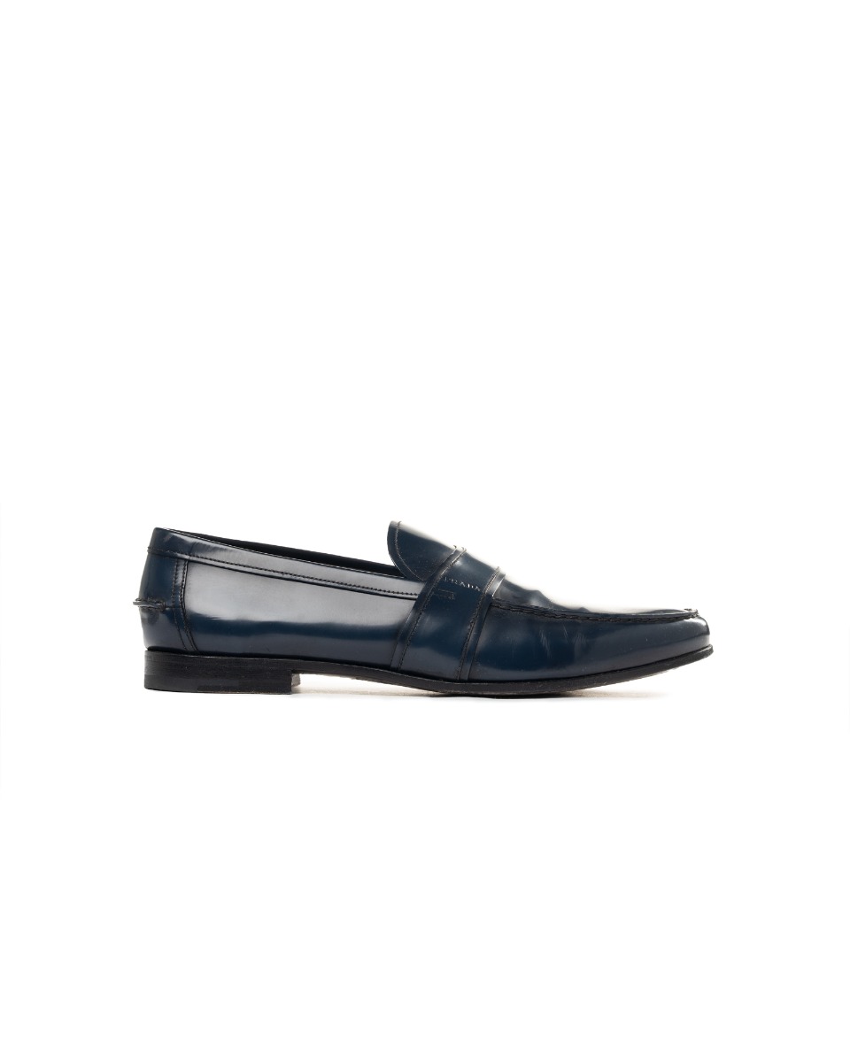 Prada "Sea Blue" leather loafers thumbnail