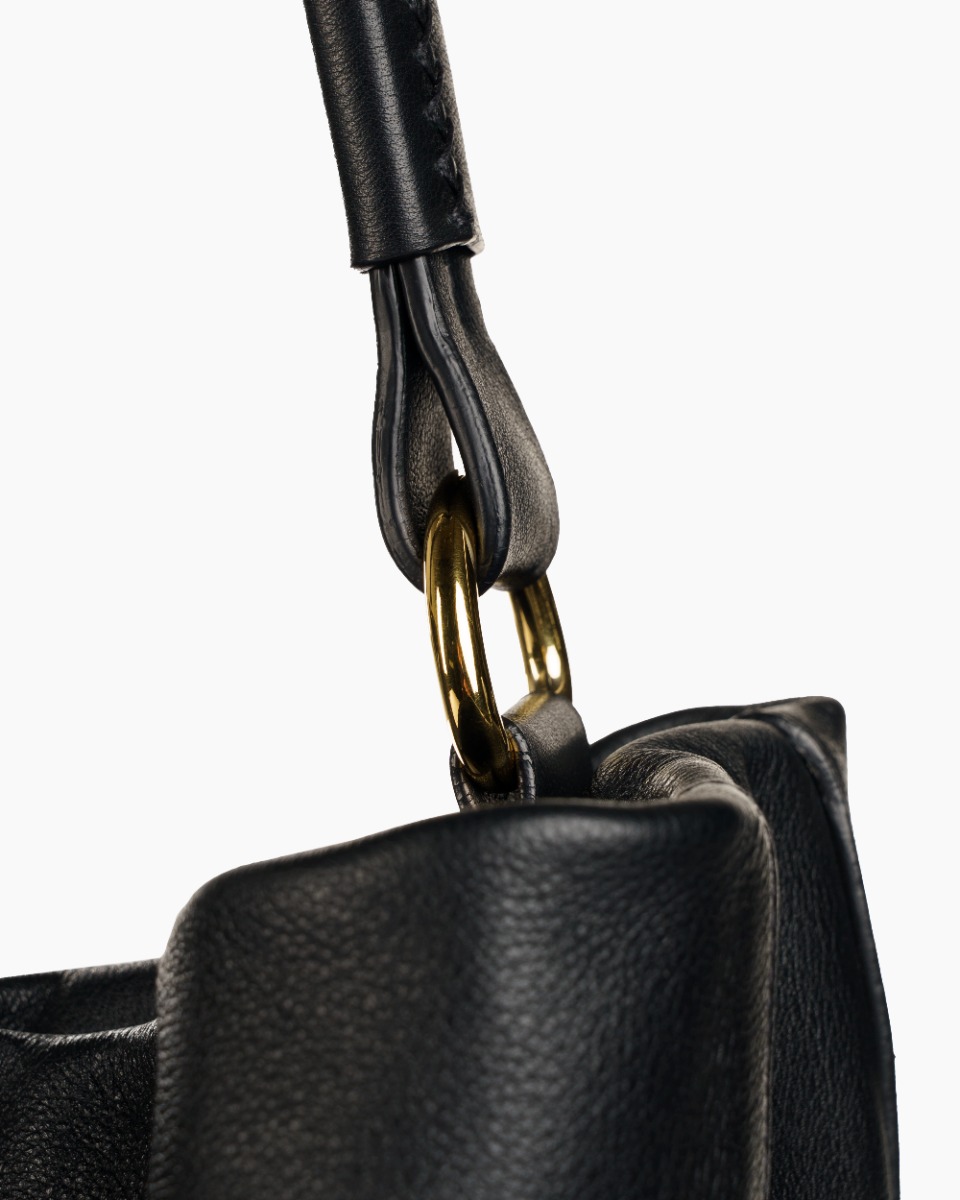 Prada black leather shoulder bag thumbnail