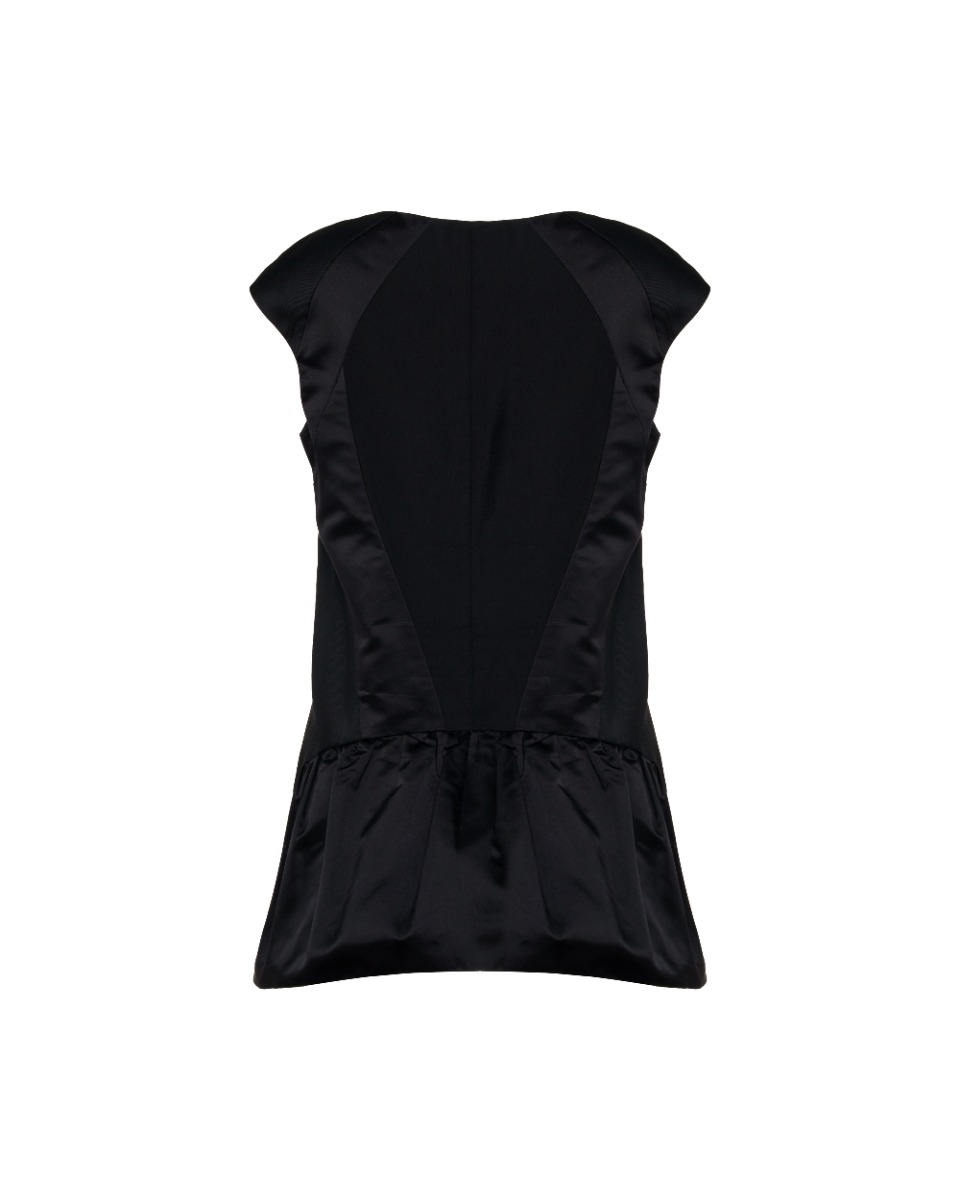 Prada geometric-cut silk top thumbnail