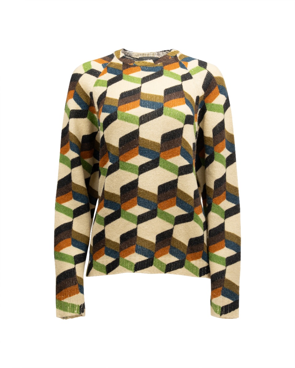 Prada Geometric Fantasy laine sweater thumbnail