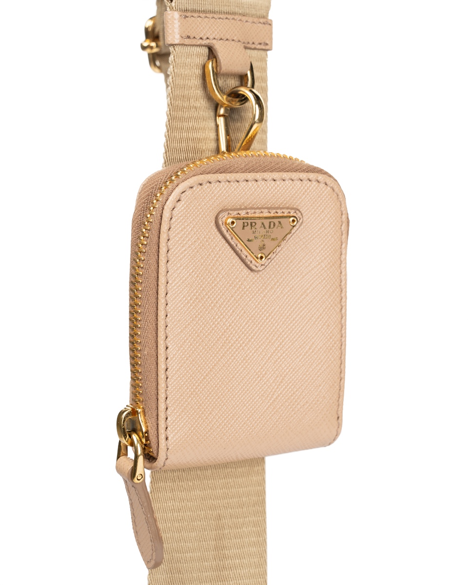 Prada Re Edition 2005 Cameo Beige saffiano leather bag thumbnail
